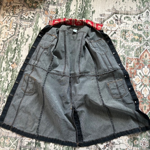 Burberry London Denim Coat / Shirt Dress – Vintage Early 2000s – Size M - Picture 8 of 9